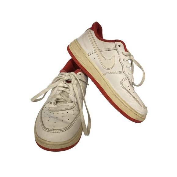 Vintage Nike Air Force 1 Low Sneakers White/Red Size 13C - Picture 1 of 8